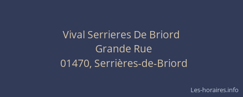 Vival Serrieres De Briord