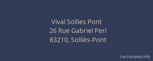 Vival Sollies Pont