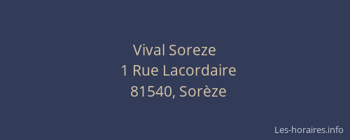 Vival Soreze