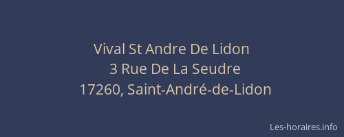 Vival St Andre De Lidon