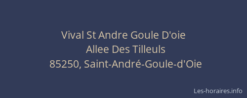 Vival St Andre Goule D'oie