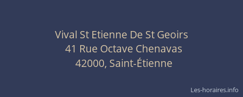 Vival St Etienne De St Geoirs