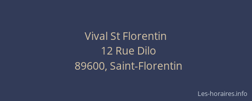 Vival St Florentin