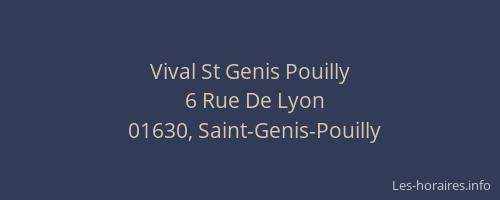 Vival St Genis Pouilly