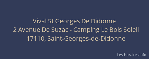 Vival St Georges De Didonne