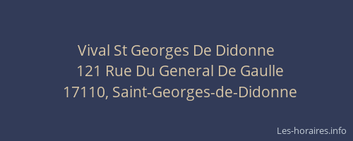 Vival St Georges De Didonne