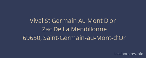 Vival St Germain Au Mont D'or