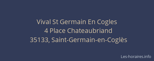 Vival St Germain En Cogles