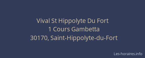 Vival St Hippolyte Du Fort