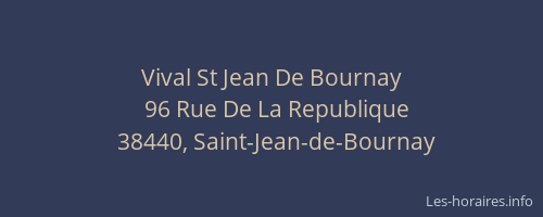 Vival St Jean De Bournay