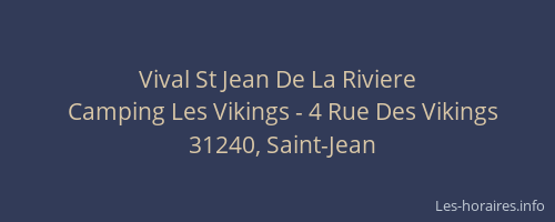 Vival St Jean De La Riviere