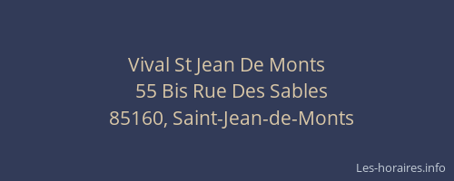 Vival St Jean De Monts