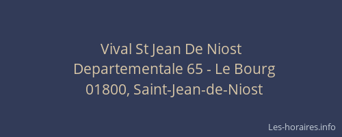 Vival St Jean De Niost
