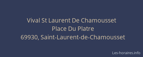 Vival St Laurent De Chamousset