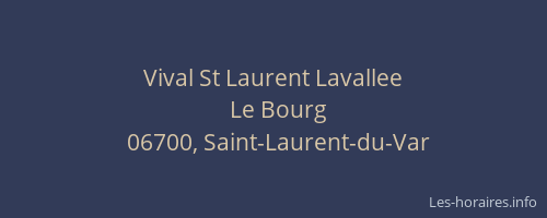 Vival St Laurent Lavallee