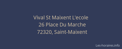 Vival St Maixent L'ecole