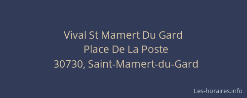 Vival St Mamert Du Gard