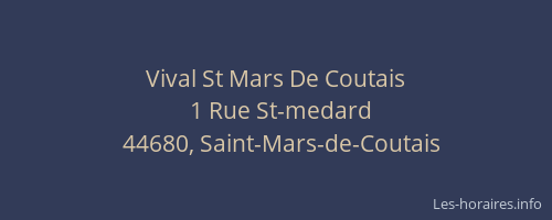 Vival St Mars De Coutais