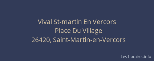 Vival St-martin En Vercors
