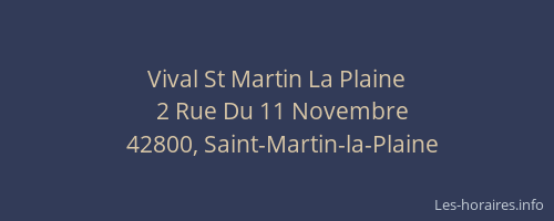 Vival St Martin La Plaine