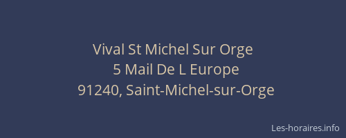 Vival St Michel Sur Orge