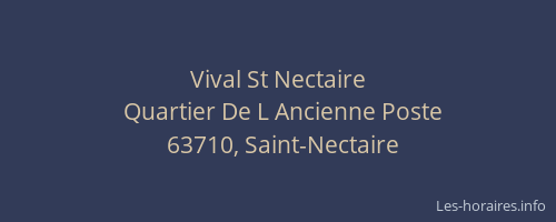Vival St Nectaire
