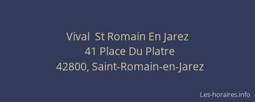 Vival  St Romain En Jarez