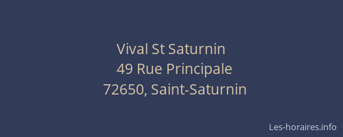 Vival St Saturnin