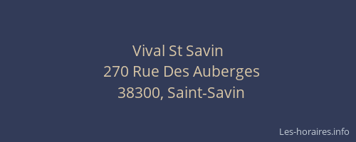 Vival St Savin