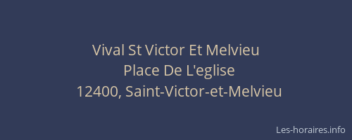 Vival St Victor Et Melvieu