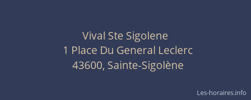 Vival Ste Sigolene