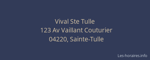 Vival Ste Tulle