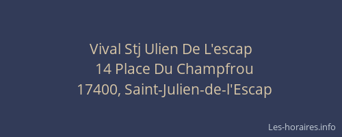 Vival Stj Ulien De L'escap