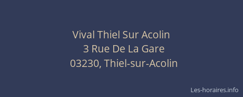 Vival Thiel Sur Acolin