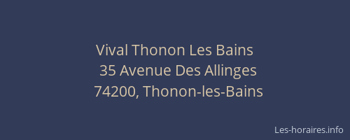 Vival Thonon Les Bains
