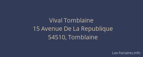 Vival Tomblaine