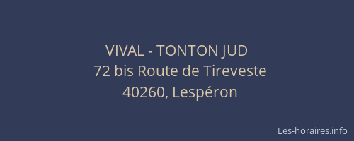 VIVAL - TONTON JUD