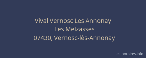 Vival Vernosc Les Annonay