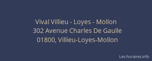 Vival Villieu - Loyes - Mollon