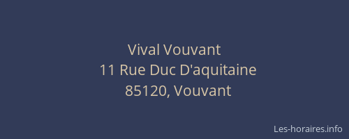 Vival Vouvant