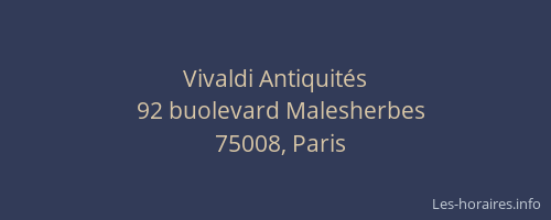 Vivaldi Antiquités
