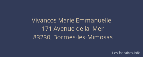 Vivancos Marie Emmanuelle