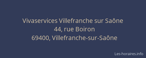 Vivaservices Villefranche sur Saône