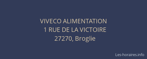 VIVECO ALIMENTATION