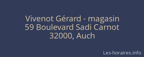 Vivenot Gérard - magasin