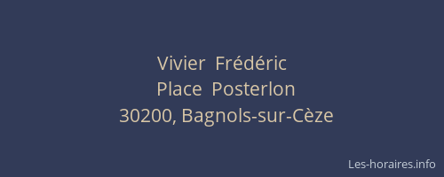 Vivier  Fr&eacute;d&eacute;ric