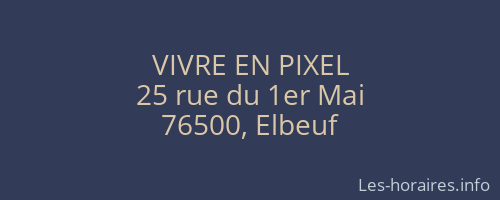 VIVRE EN PIXEL