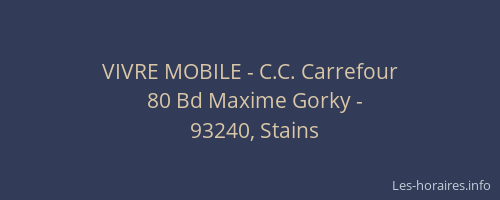VIVRE MOBILE - C.C. Carrefour