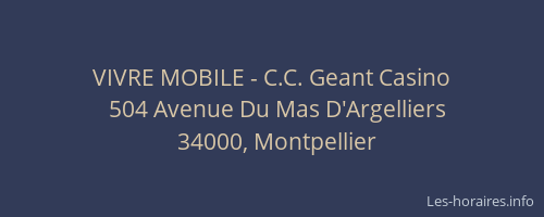 VIVRE MOBILE - C.C. Geant Casino