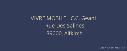 VIVRE MOBILE - C.C. Geant